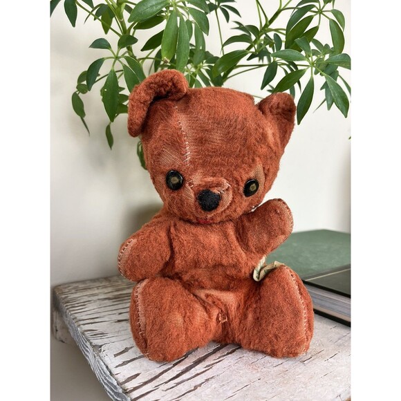 Antique 1950’s Cubbi Gund Hand Stitched Cinnamon Color Teddy Bear 9” Rustic - Picture 4 of 8